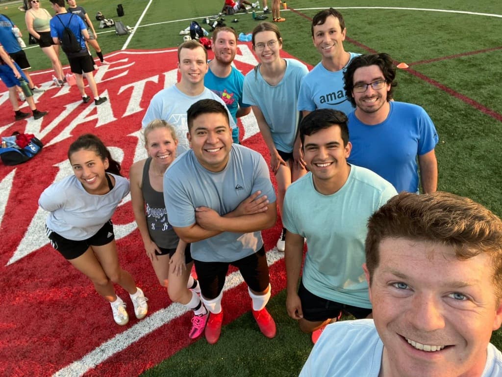 Soccer Team Overhead