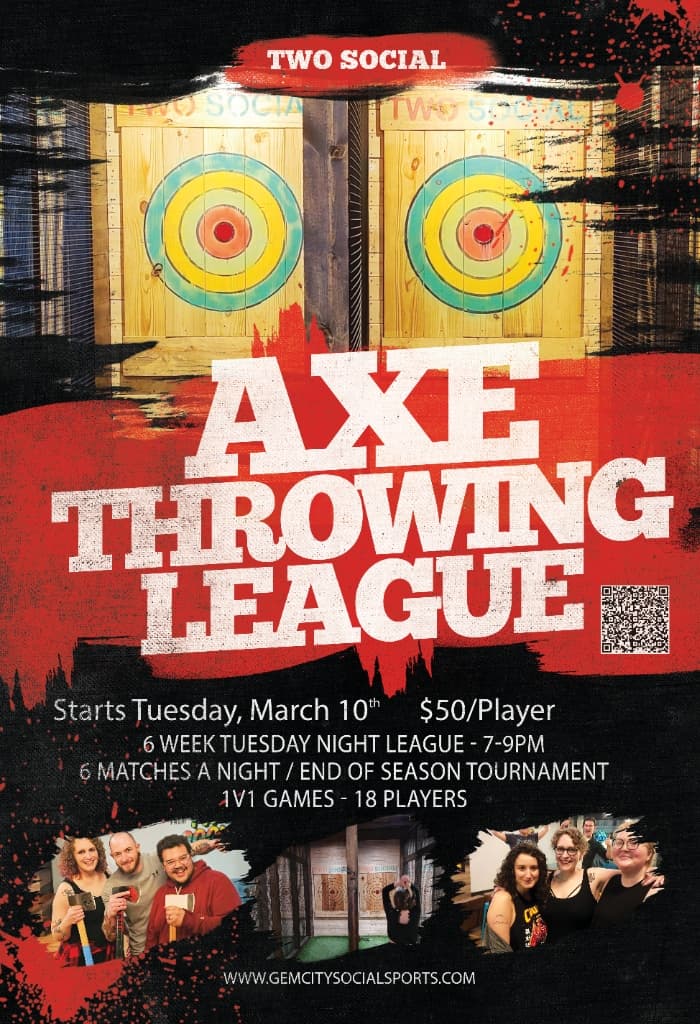 Axe Throwing League Flyer