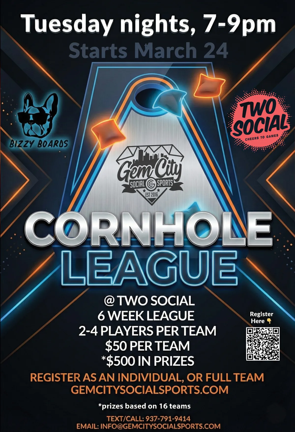 Cornhole League Poster
