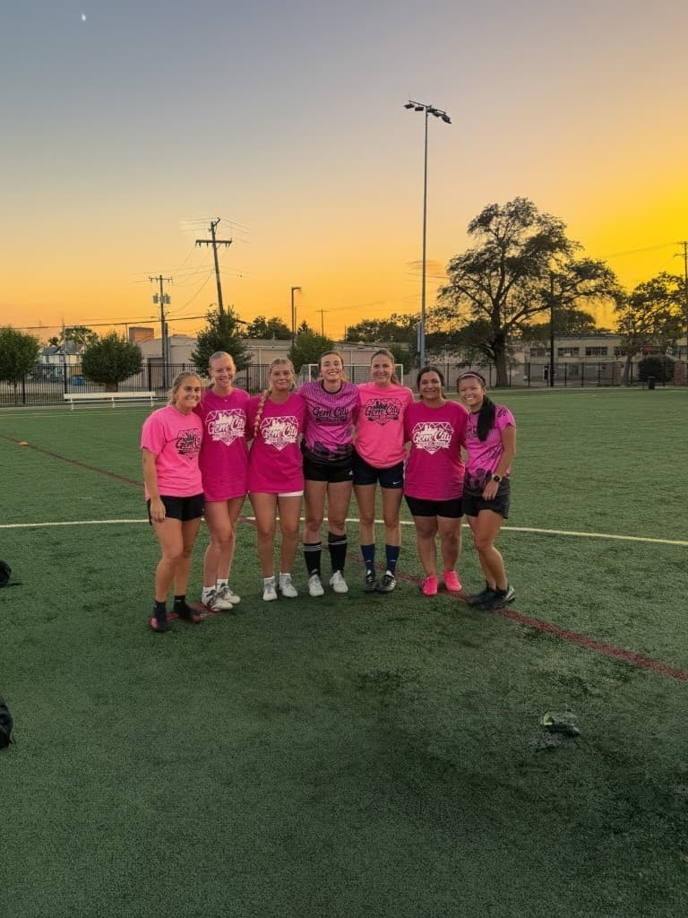 Womens Soccer Team Sunset